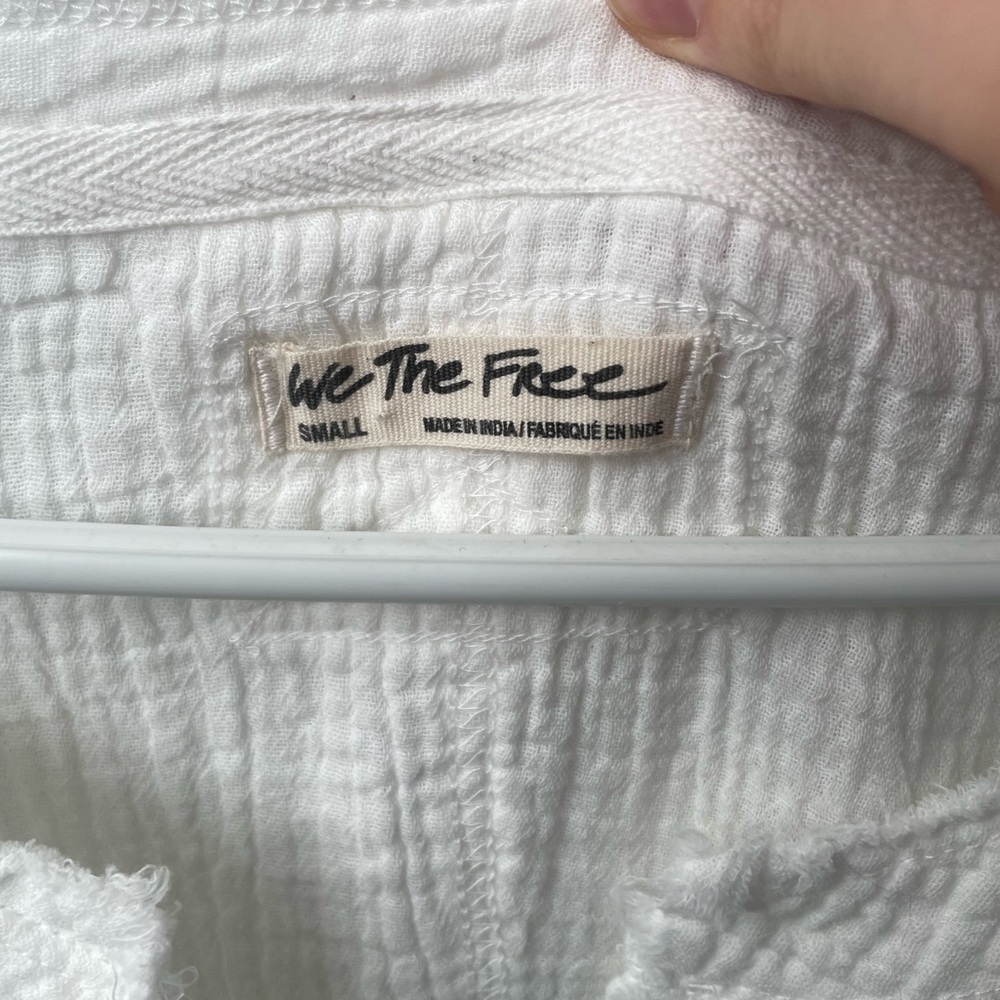 Free People White Flowy Tunic